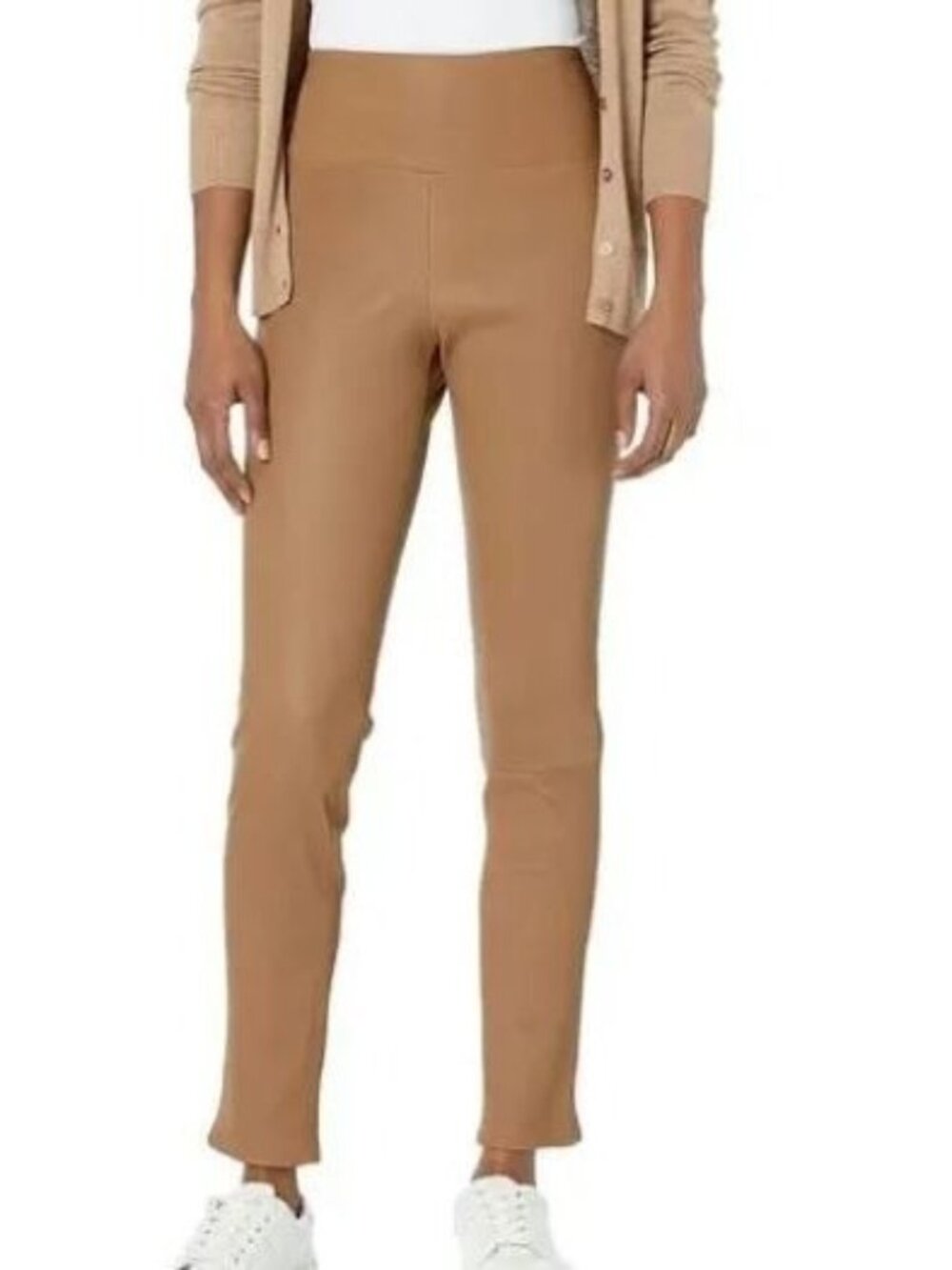 NWT Theory Yoke Legging Lamb Leather Pants 00 Clay $795 Urban St Leather Tan